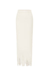 SWAYING/KNIT float detail skirt SW24SS3B01 white